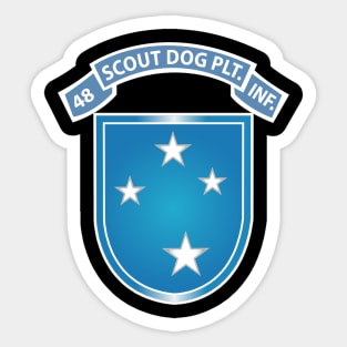 48th Infantry Scout Dog Plt Tab w 23rd ID SSI Sticker